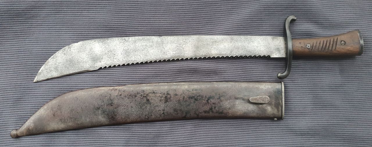 hjælpeløshed forbedre Tag fat German WWII Luftwaffe machete with sawback - Bayonets of the World