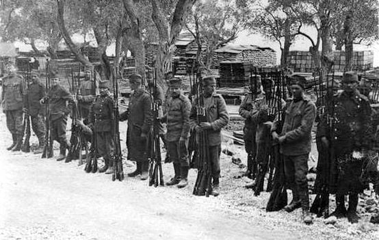 Serbian soldiers recovering on Korfu island WWI